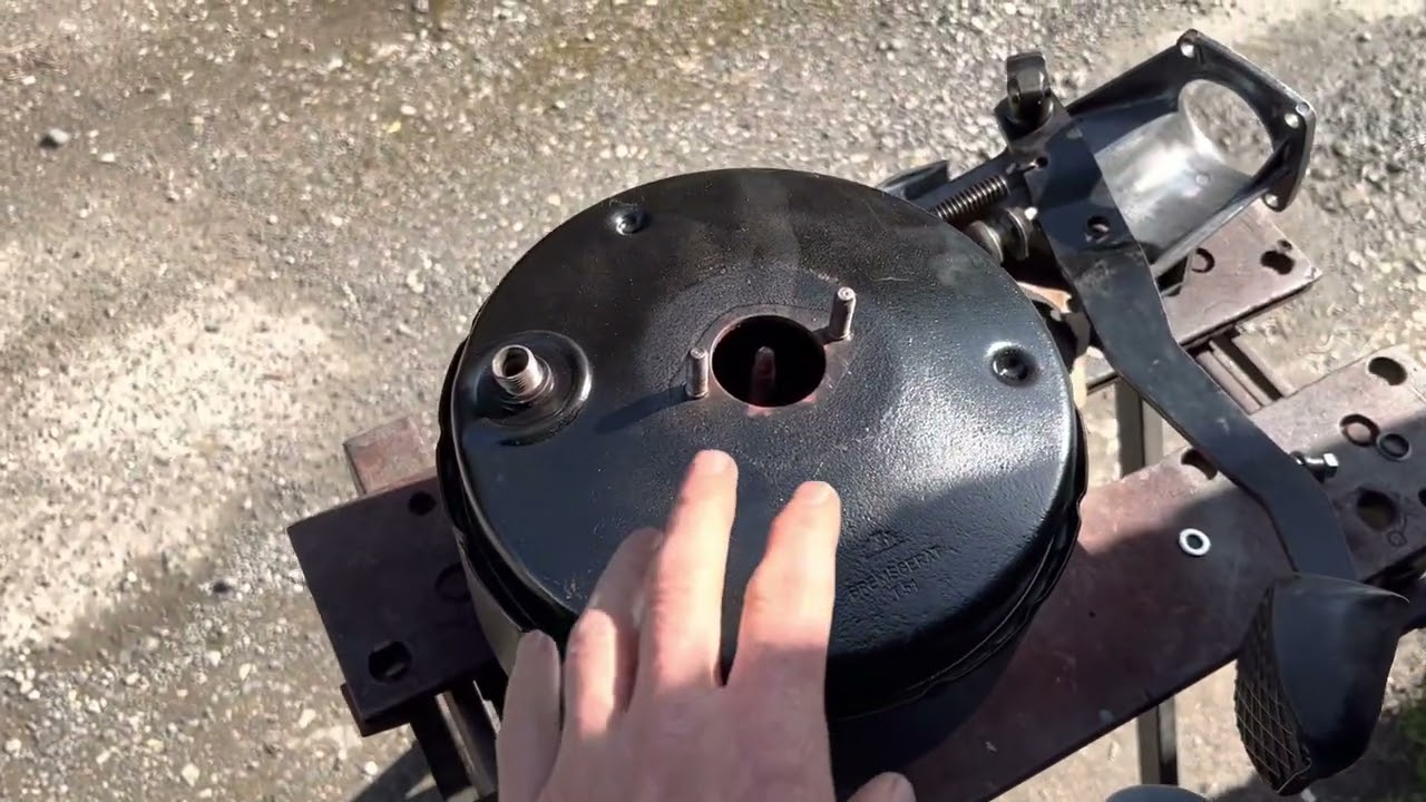 Mercedes R107 SL brake booster, brake pedal restoration and installation