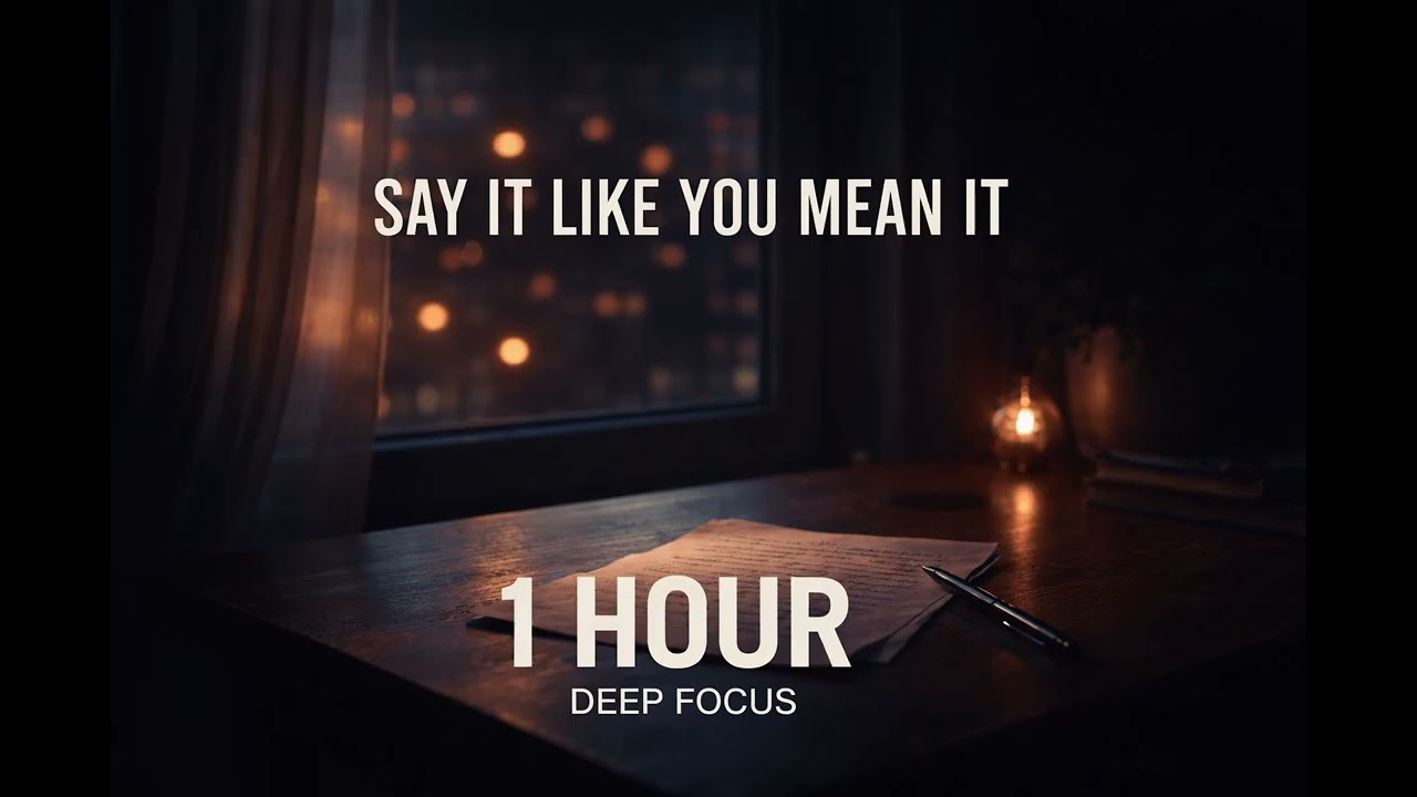 Perfect Deep Work Focus – SAY IT LIKE YOU MEAN IT | 1 Hour Concentration Looped Music