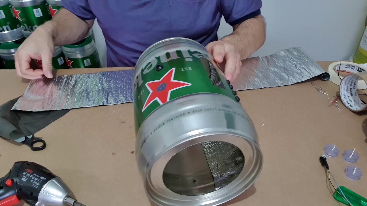 CAIXA DE SOM HEINEKEN , REVESTIMENTO INTERNO