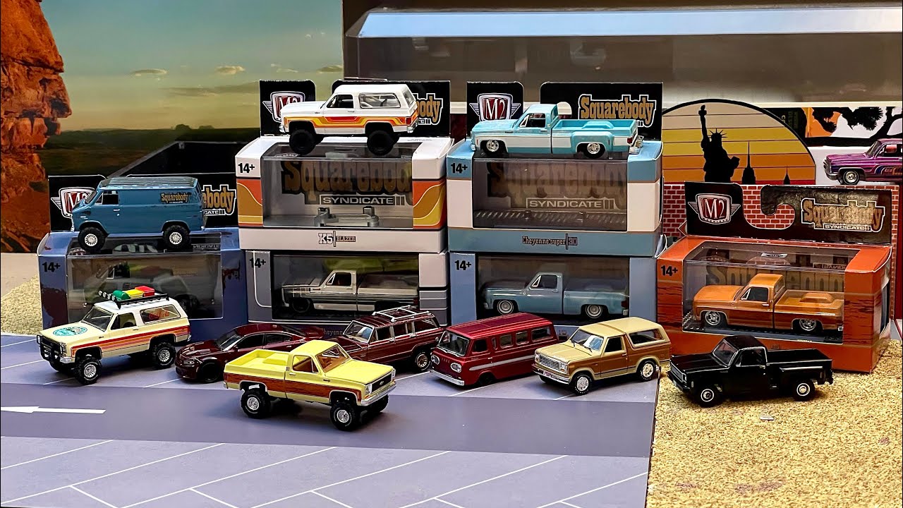 M2 Machines Squarebody Syndicate III | 1/64 Trucks | Diecast Show Finds! #diecast