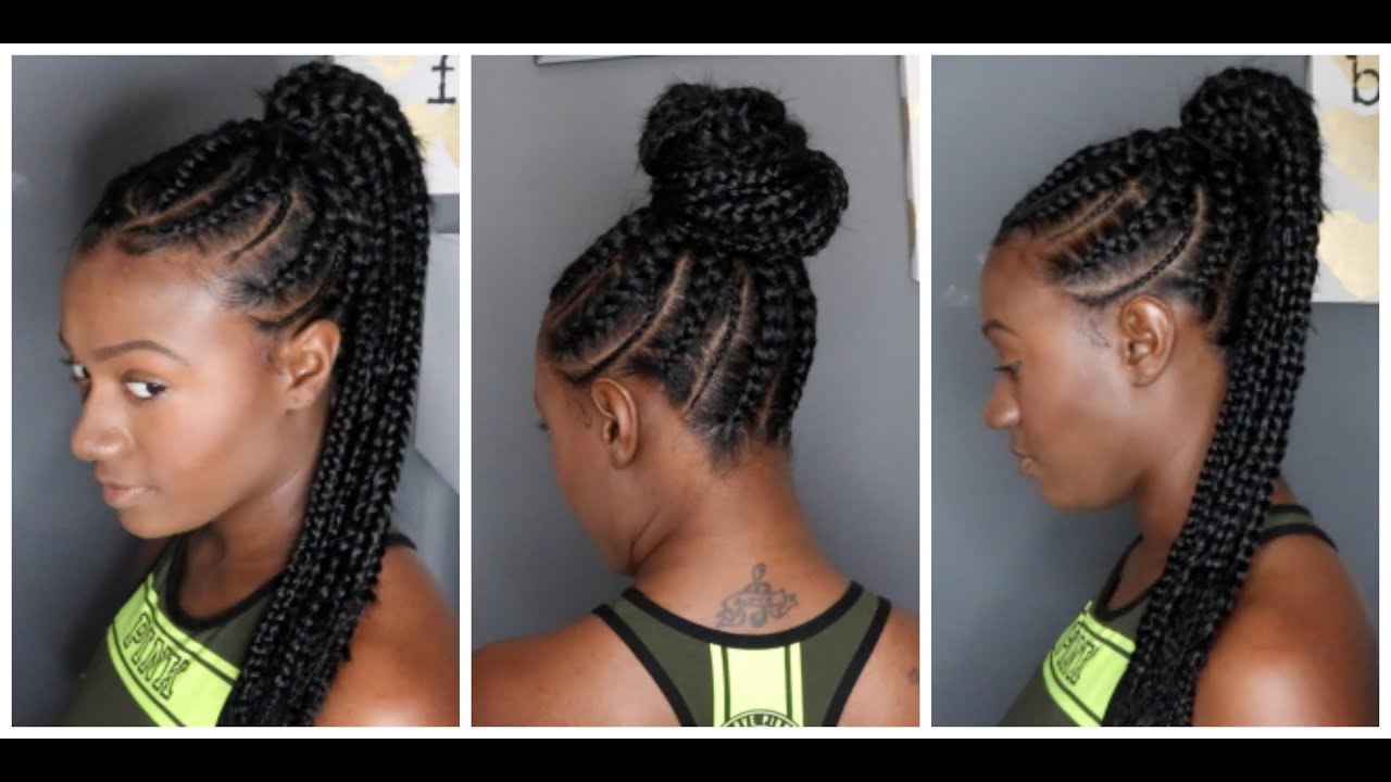 Feed in Braids Ponytail