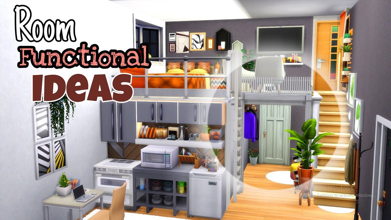The sims 4 Tutorial Functional Platform || Room Ideas || Snowy escape