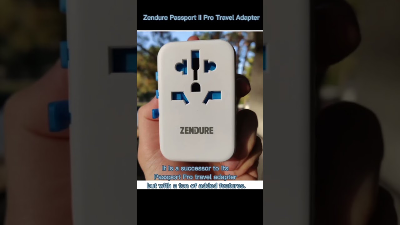 Zendure Passport II Pro Travel Adapter 😍 Traveling Gadget #shorts #gadgets #travel