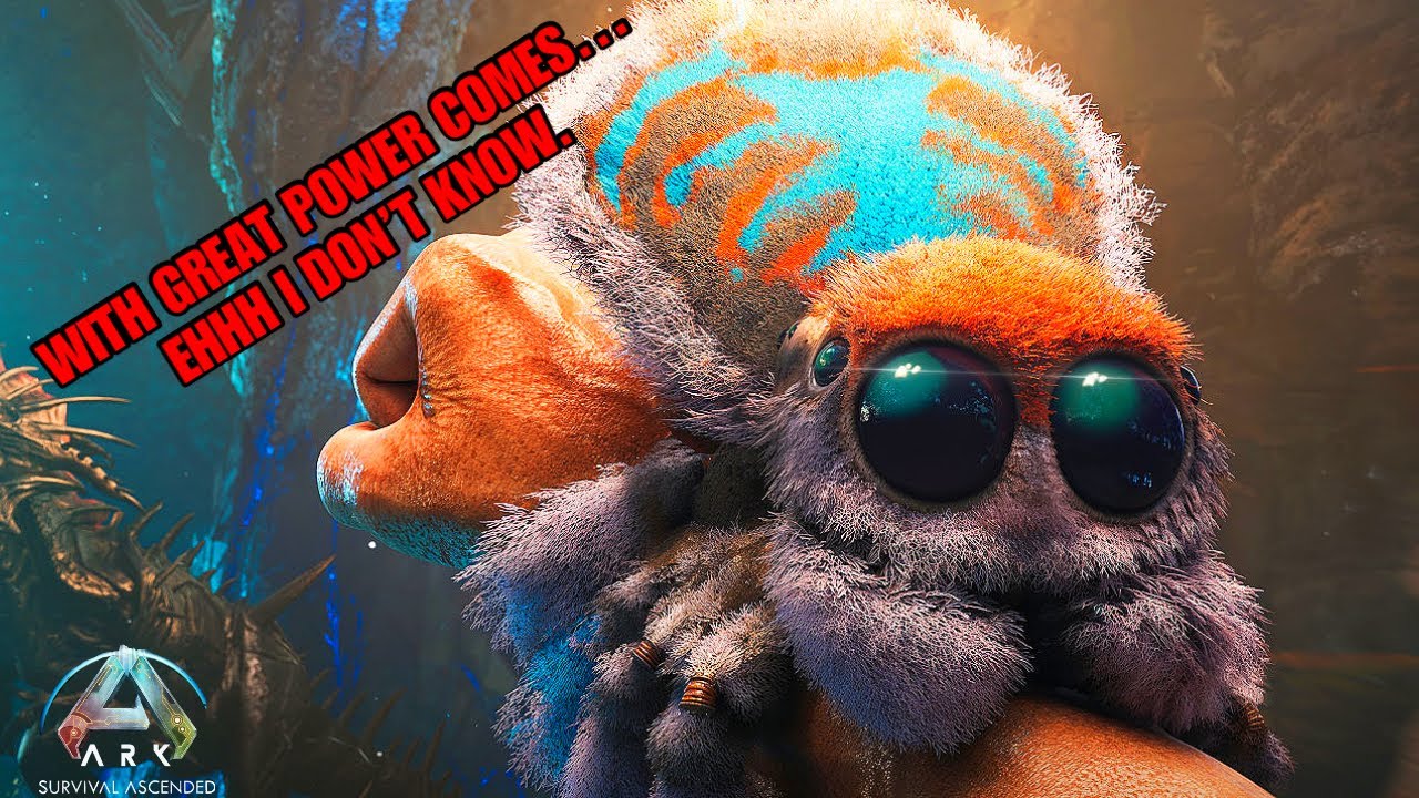 Becoming Spider Man in Ark Survival Ascended.