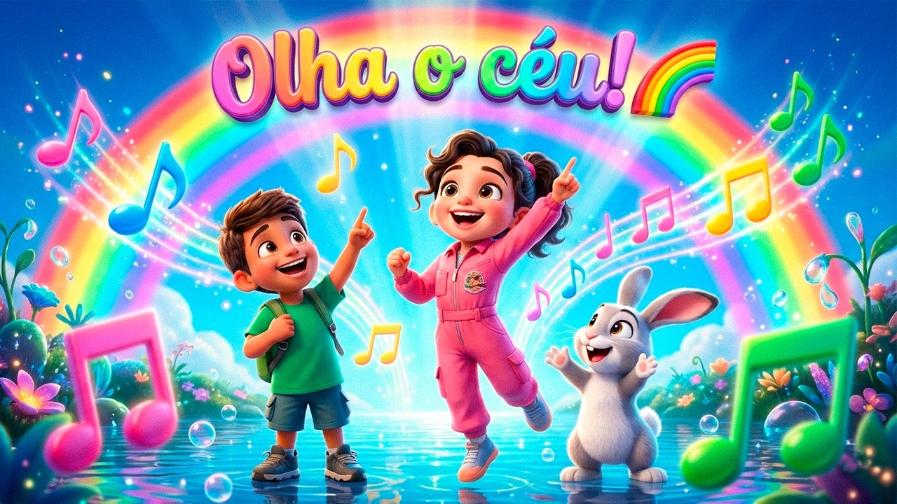 O SEGREDO COLORIDO NAS NUVENS! 🌩️🎨 | Música Gospel Infantil