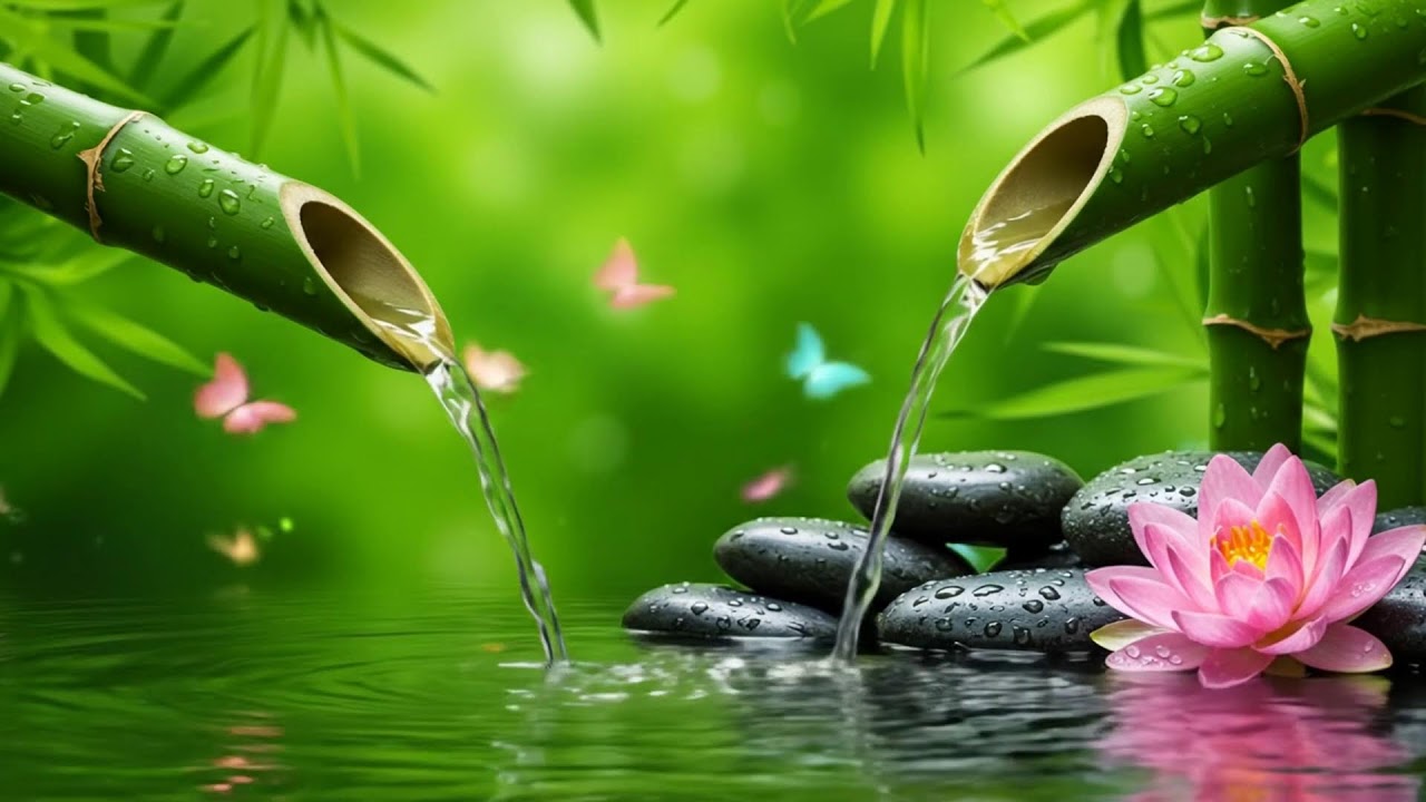 Bamboo Fountain and Healing Piano Music – Nature’s Harmony for Stress Relief and Inner Peace