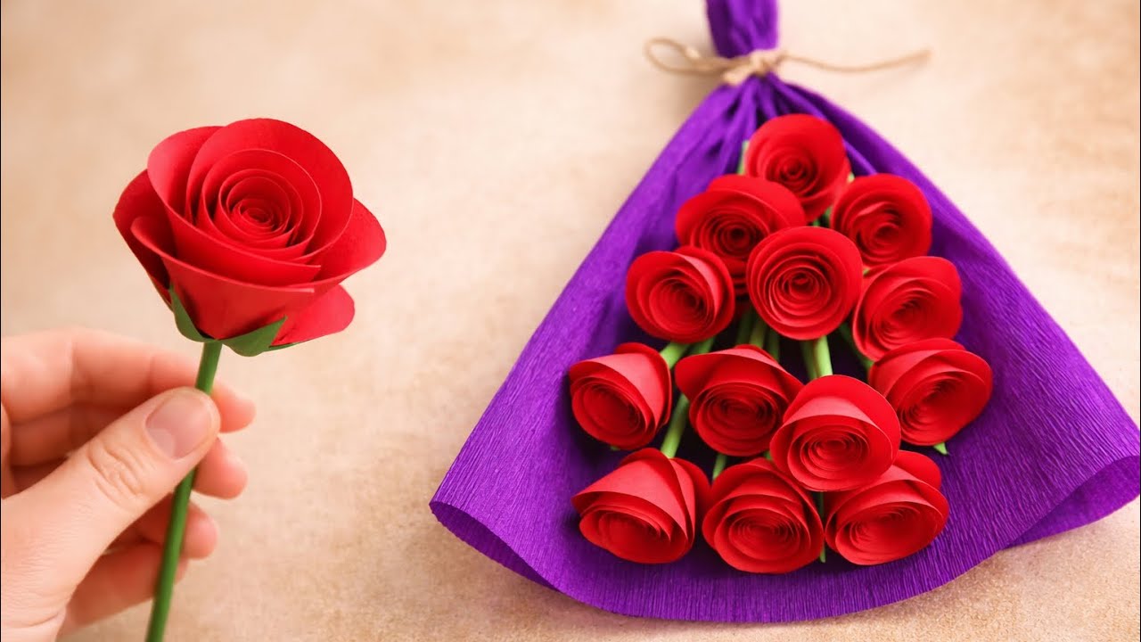 How to Make a Paper Rose 🌹 | Easy DIY Paper Flower Tutorial for Beginners