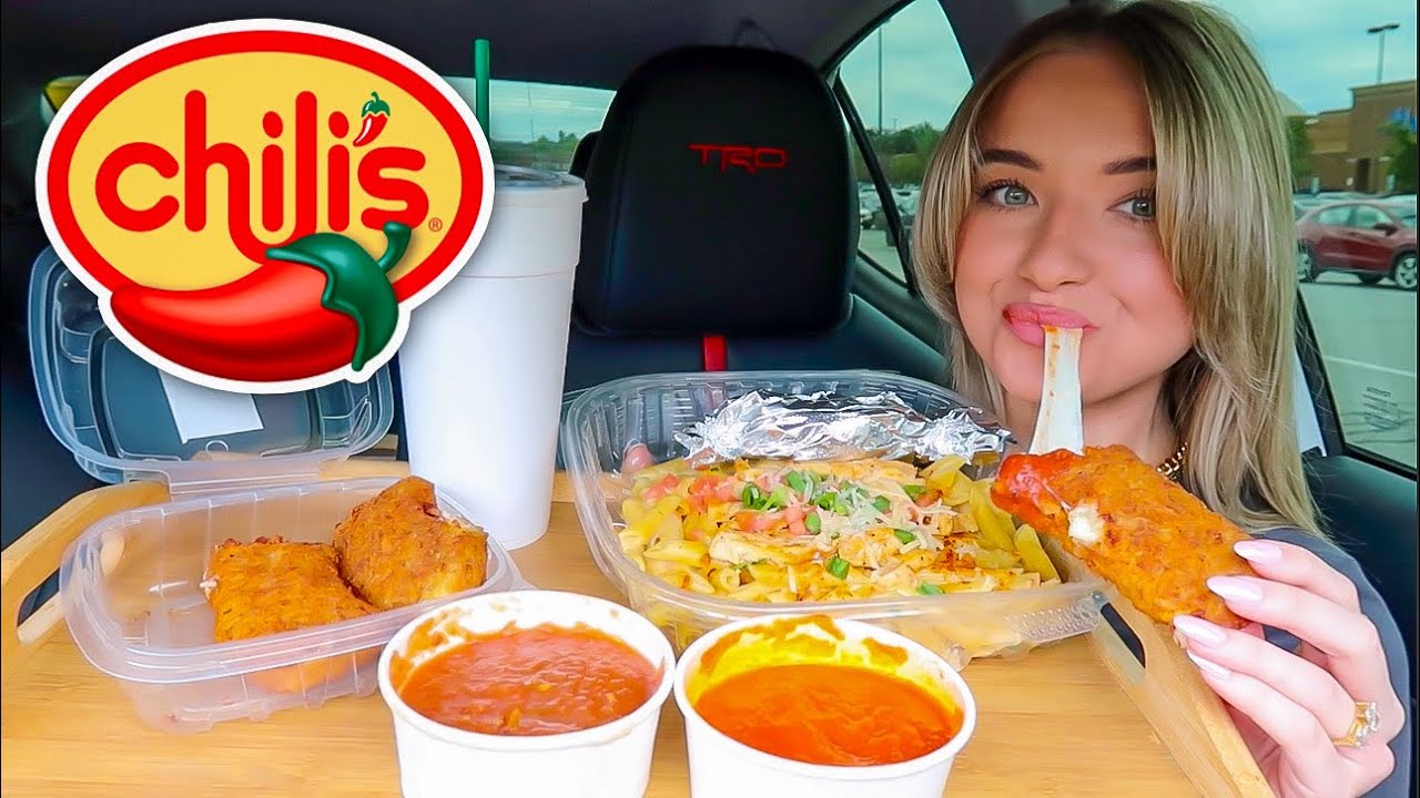 Chili's Mukbang! Fried Mozzarella, Cajun Chicken Pasta & more!