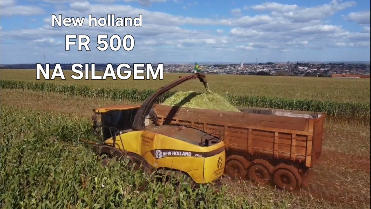 FORRAGEIRA AUTOMOTRIZ NEW HOLLAND FR 500 NA SILAGEM DE MILHO 🌽BRUTO