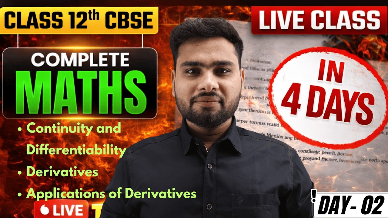 Complete Class 12 Maths Revision in 4 Days 🔥| All Formulas + Important Questions |#cbseclass12maths