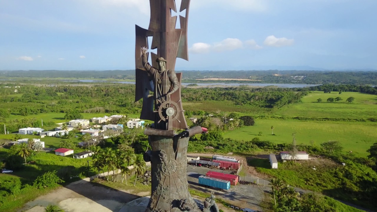 Christopher Columbus Statue, Arecibo, Puerto Rico (4K)