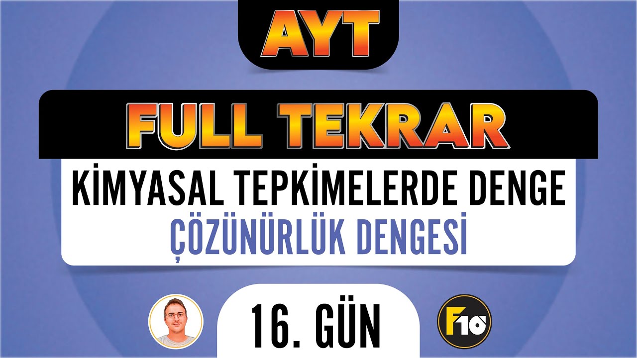 16.GÜN l KİMYASAL TEPKİMELERDE DENGE - 5 #kimyaadası ✨