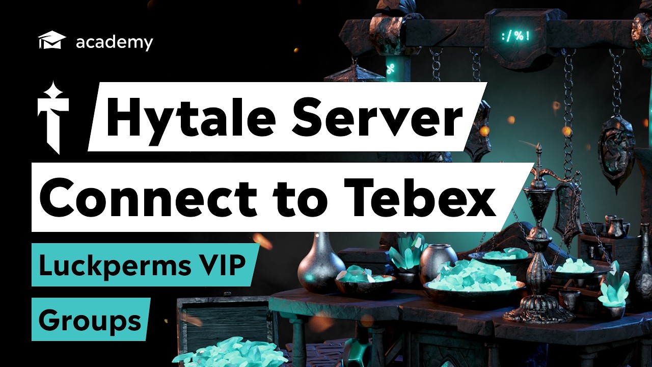Hytale: Подключение сервера к Tebex (руководство по настройке LuckPerms и VIP-доступа)