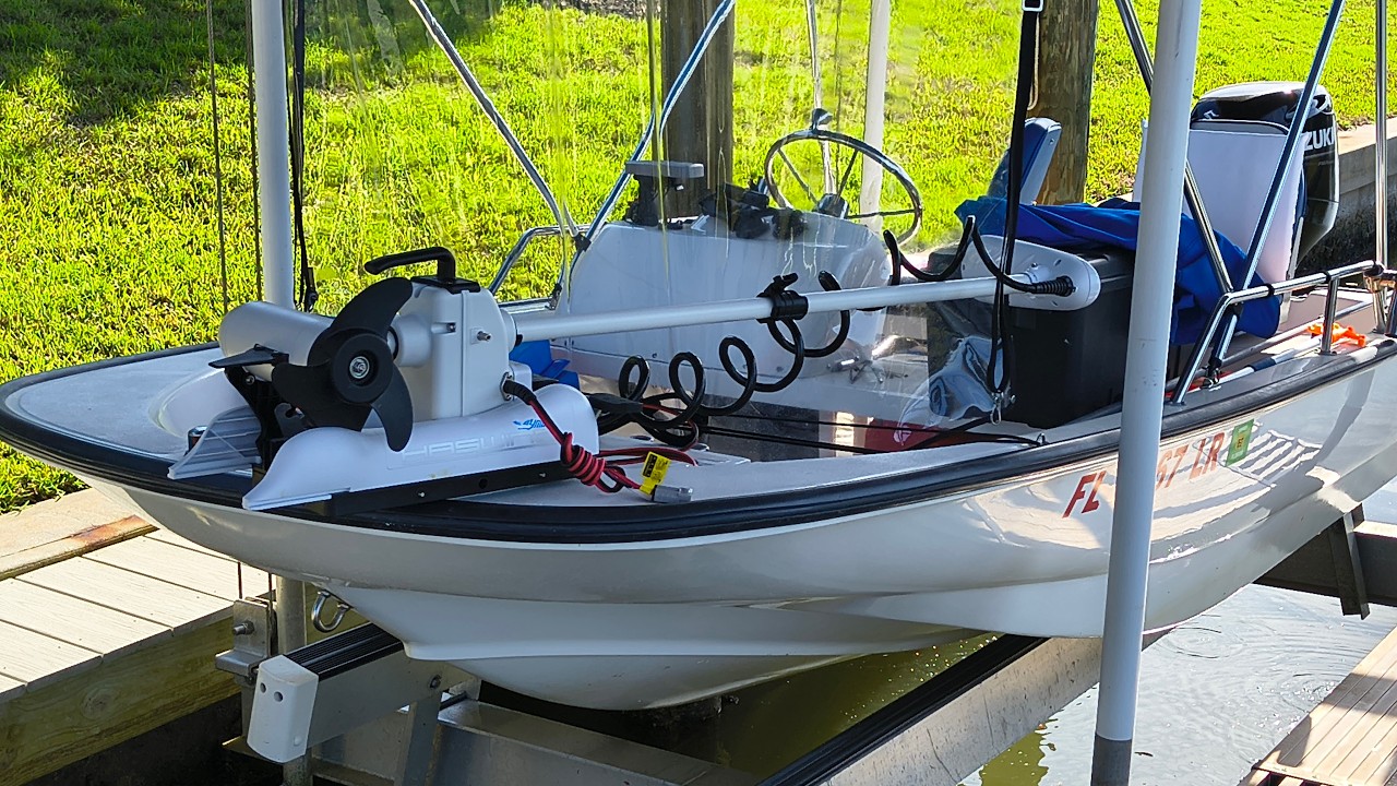 Haswing trolling motor install for the OBBTrip