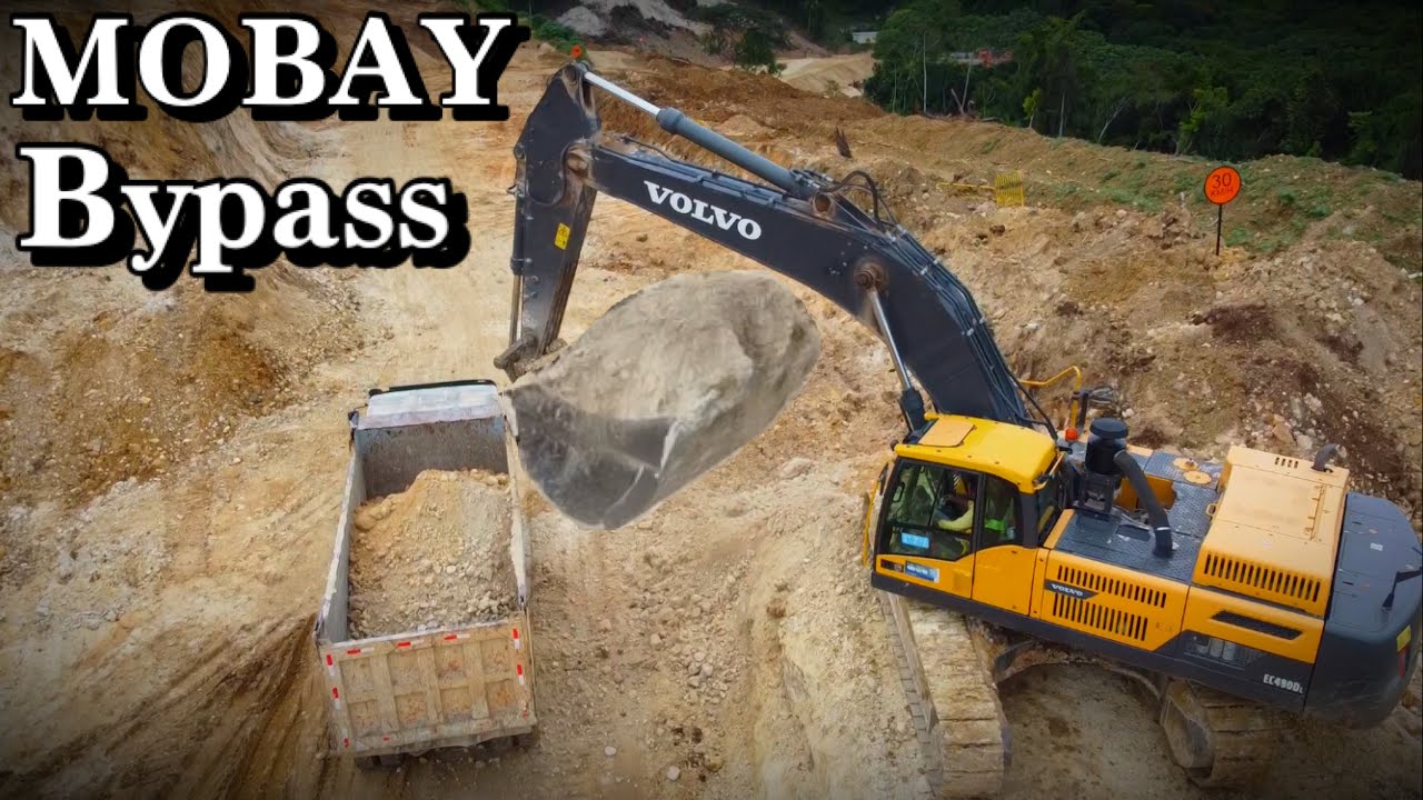 MASSIVE Volvo Excavator Loading Dump Trucks - Mobay Bypass