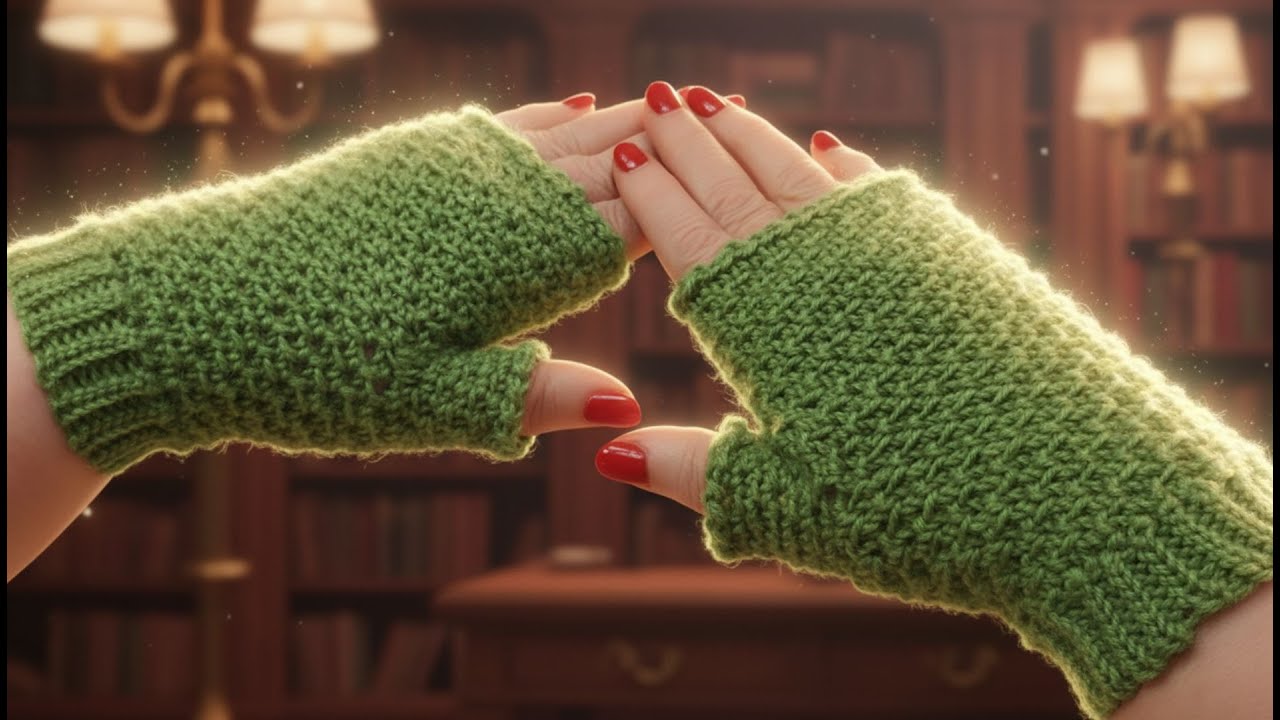 Cómo Tejer Guantes Sin Dedos a Crochet o Mitones 🧶 Calidez y Estilo