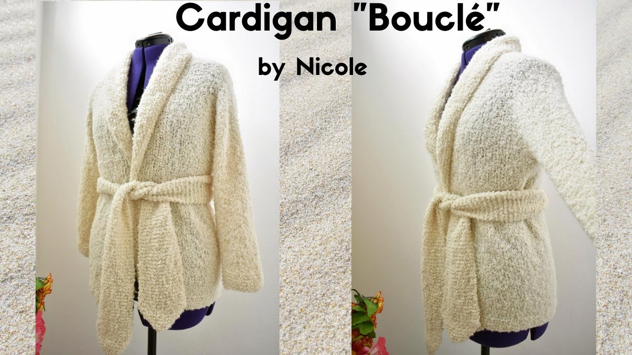 Cardigan Cappotto "Bouclé" ai ferri Top Down