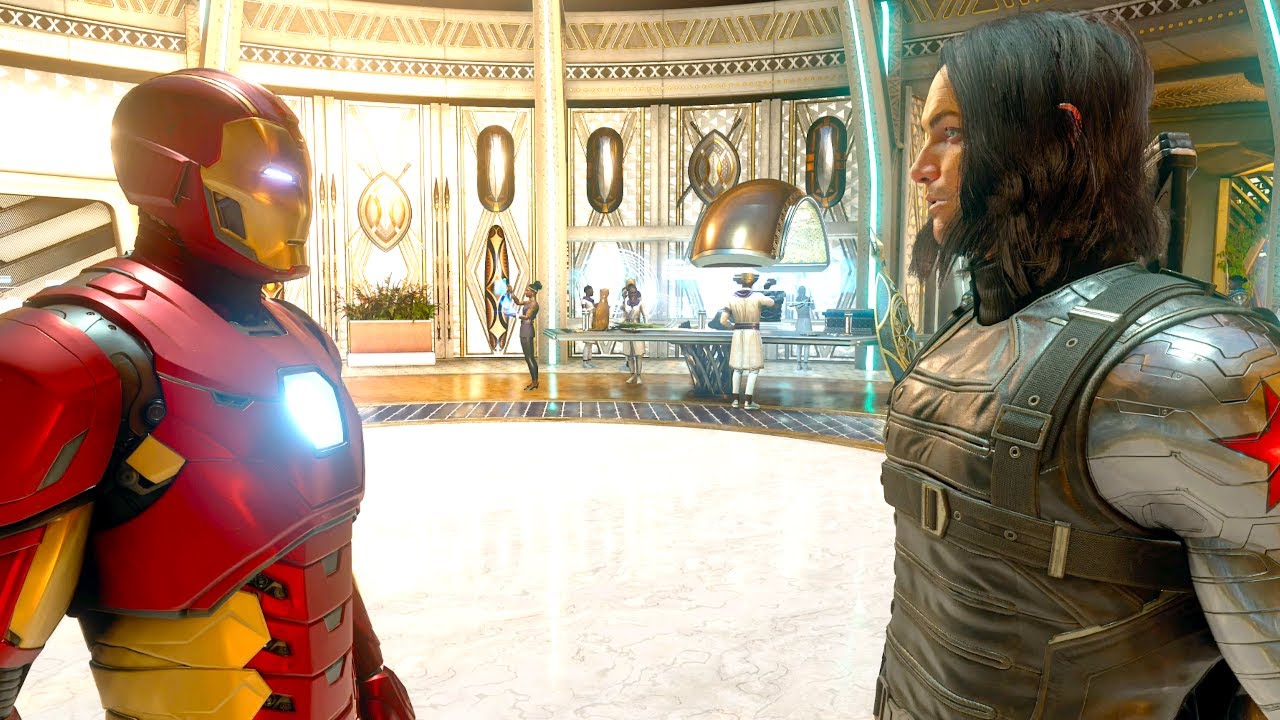 Bucky Barnes and Iron Man Unique Dialogue in Marvel's Avengers Game Winter Soldier DLC