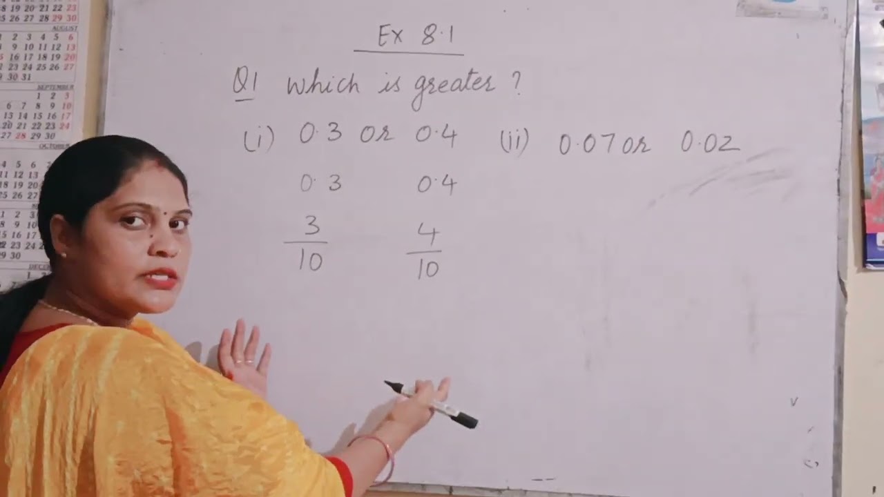 Comparing Decimals# class 6 Ex 8.1