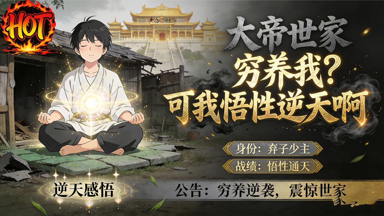 ✨【强推】《大帝世家穷养我？可我悟性逆天啊 》第1~60集苏长卿转生到一方玄幻世界，直接天胡开局。老爹准帝巅峰苏家当代家主，亲娘剑阁嫡女大圣修为。#穿越 #末世 #异能 ##动态漫画# 漫野推文