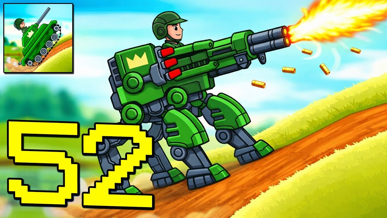 Hills of Steel - Gameplay Walkthrough Part 52 - Shooting Game, Hard Level Boss!! (Android,iOS)