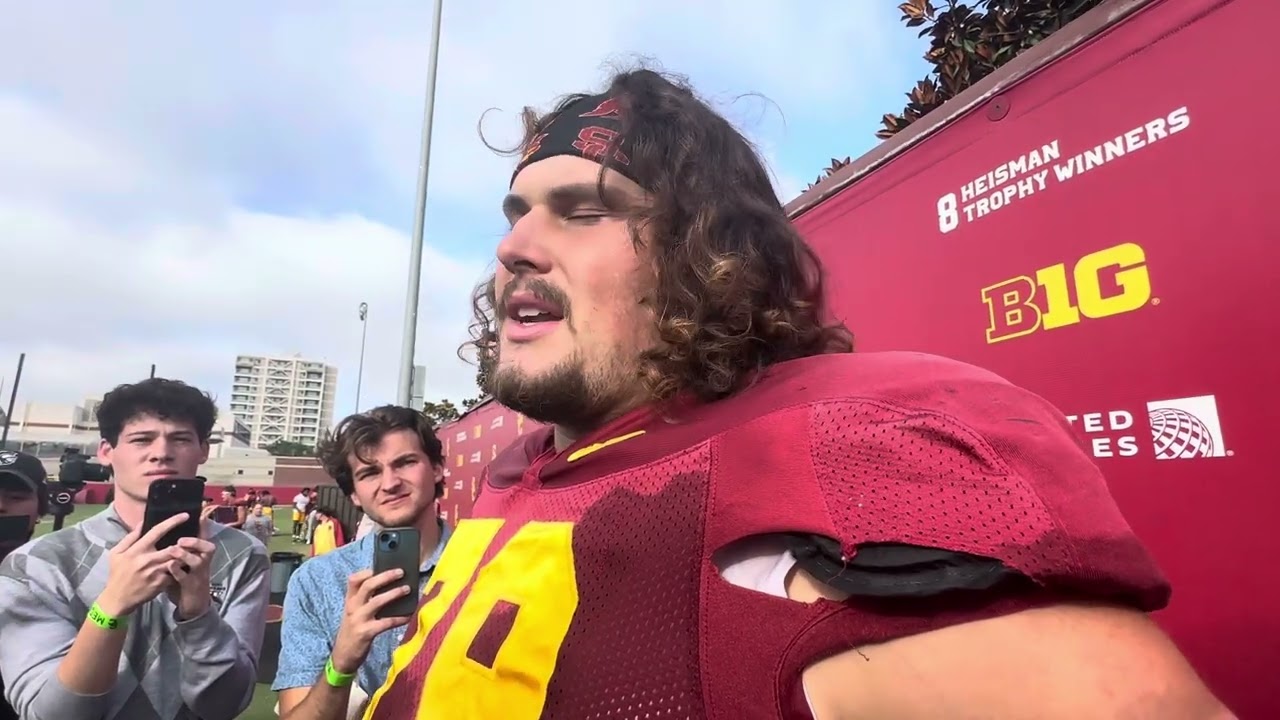 Jonah Monheim talks confidence in offensive line unit, Elijah Paige and more