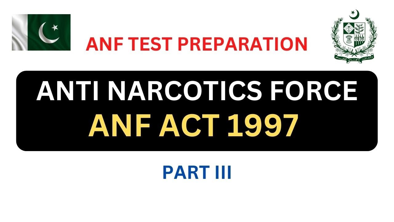 ANF Act 1997 MCQs Part 3 | ANF Test Preparation