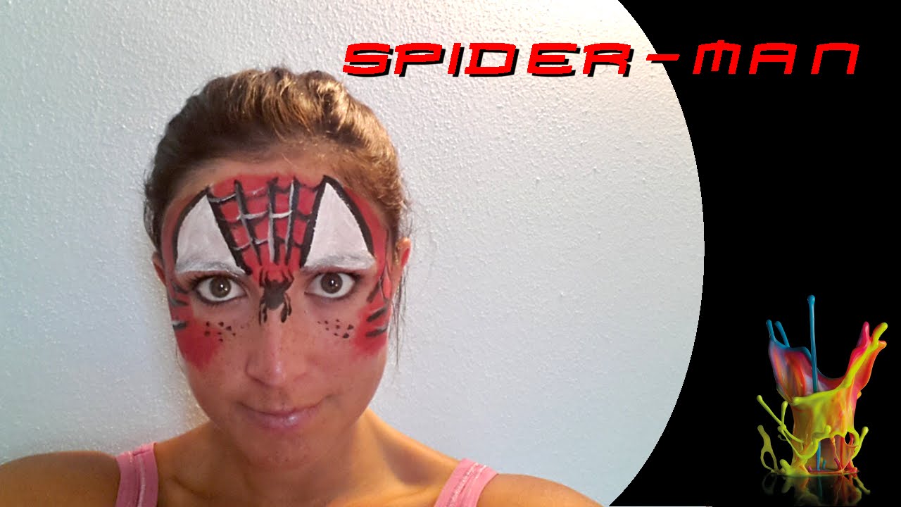 Tutorial truccaviso - Spiderman - Truccabimbi Uomo Ragno - Spiderman Painting