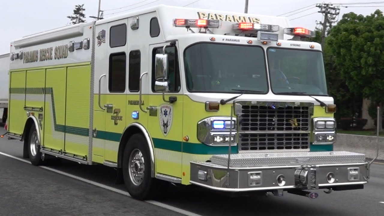 Paramus Fire Department Engine 3, Engine 1, Car 53 & Paramus Rescue Squad Rescue 7 Responding 5/6/24