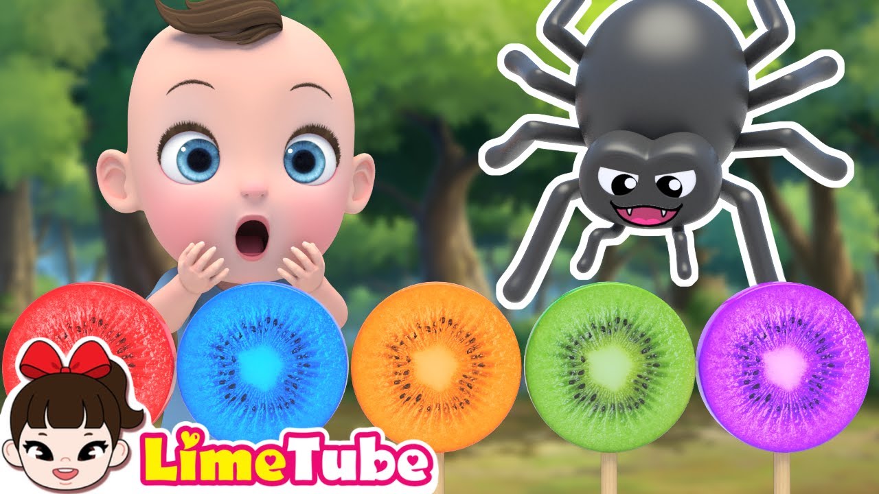 ¡Araña traviesa y paletas de colores! 🍭🕷️ | Aprende los colores con LimeTube