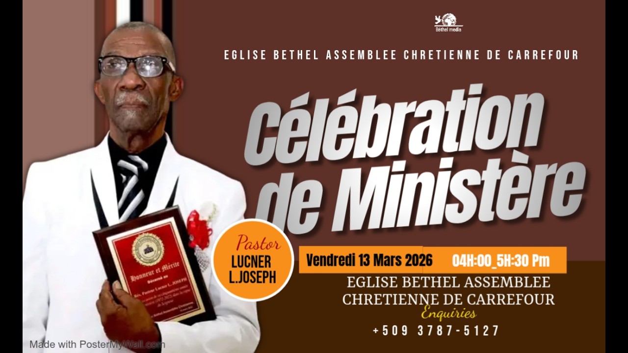 Célébration des 54 ans de Ministère  du Dr. Lucner L.Joseph | 12 Mars 1972 - 12 Mars 2026
