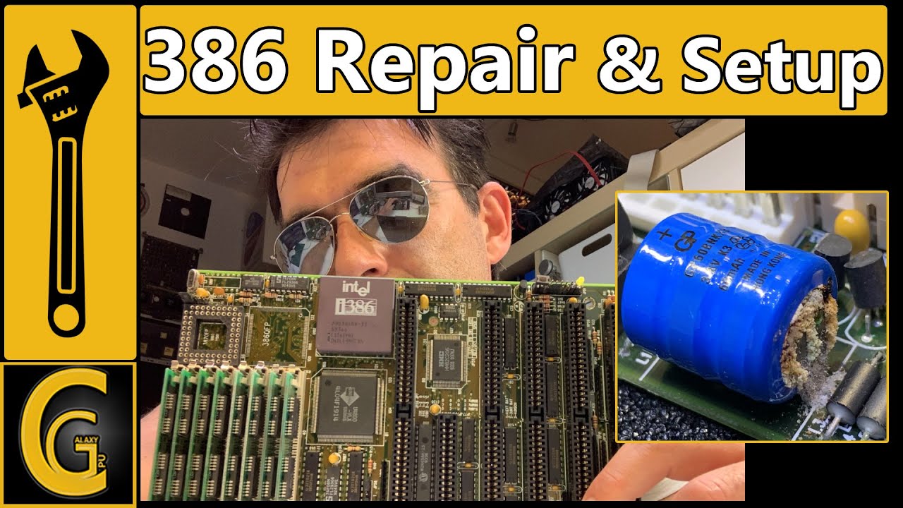 Unichip 386 Board - Repairing - Cleaning - Testing - playing Doom  on a Intel 386