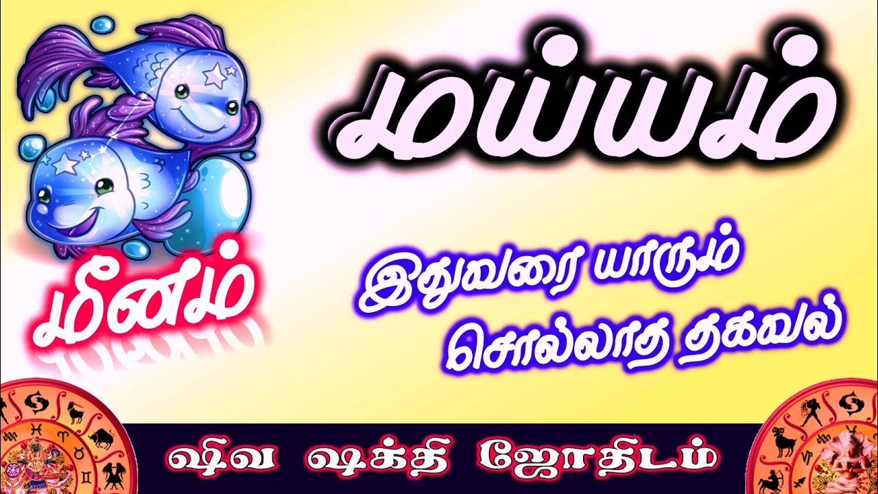 மீனம் ராசியின் மய்யம் | மீன ராசியின் விதி அமைப்பு | Fate of Meenam Rasi
