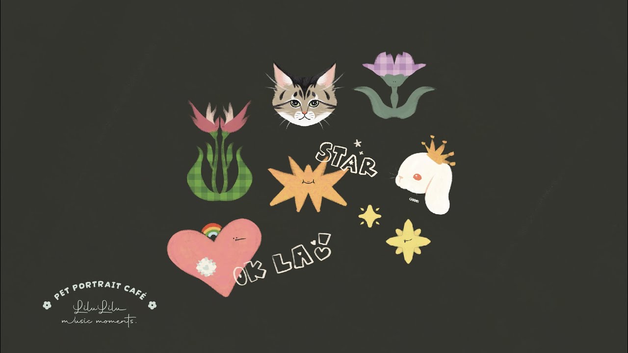 【LiluLilu Music】Pet Portrait Café 🐾 25min Calming Music for Pet Relax & Sleep | Cozy Night Vibes