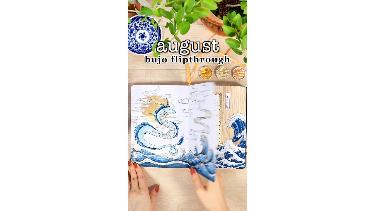August 2021 Bullet Journal Flipthrough #Shorts