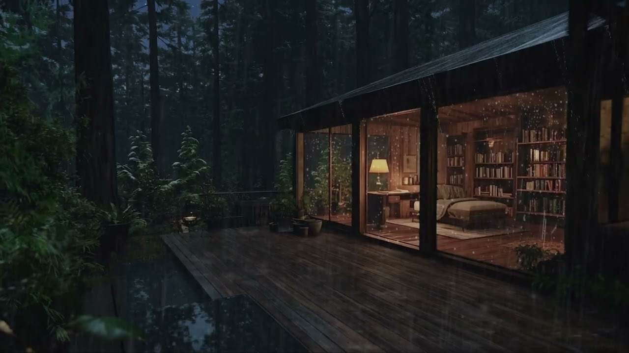 Peaceful Rain Sounds at Night for Better Sleep, Focus, Anxiety Relief and Calm Mind Relaxation