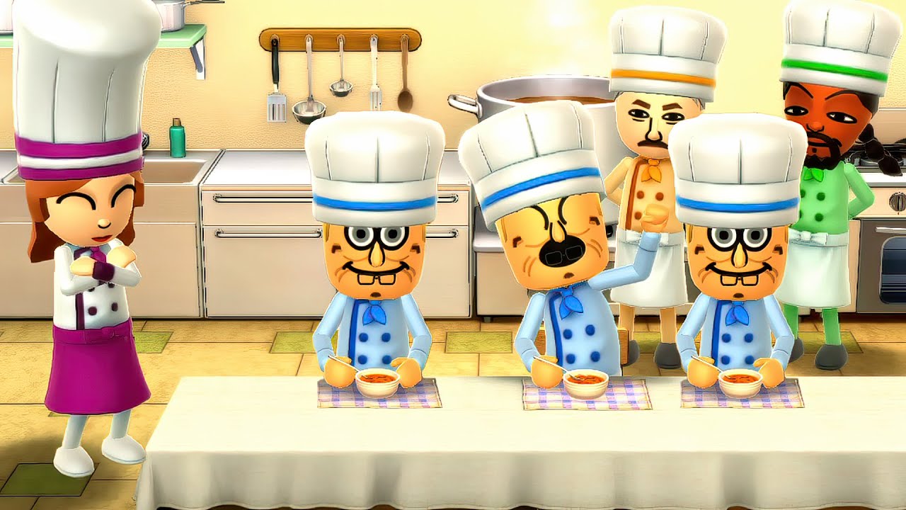 Wii Party U - Dojo Domination Chanllenges With SpongeBob