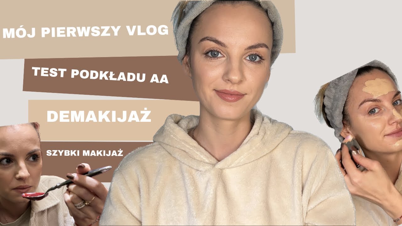 Mój pierwszy vlog ! Szybki makijaż i test na żywo podkładu AA Gentle Nude🫢