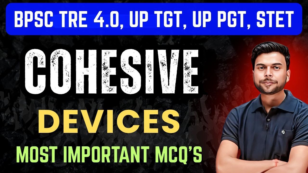 BPSC TRE 4.0  ENGLISH CLASSES | Cohesive Devices Most Important MCQ Question Practice