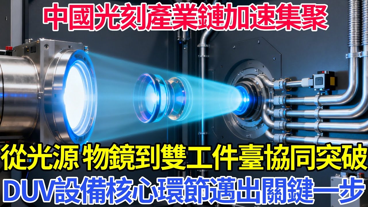 中國光刻產業鏈加速集聚；從光源、物鏡到雙工件臺協同突破；DUV設備核心環節自主化邁出關鍵一步。#基建 #科技 #科普 #奇跡 #世界奇跡 #基建狂魔