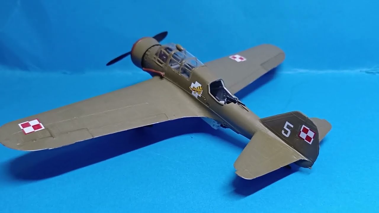 PZL 23B Karaś, 55 Eskadra Brygady Bombowej, Heller 1:72 vintage (1979)#plasticmodelkits #ww2