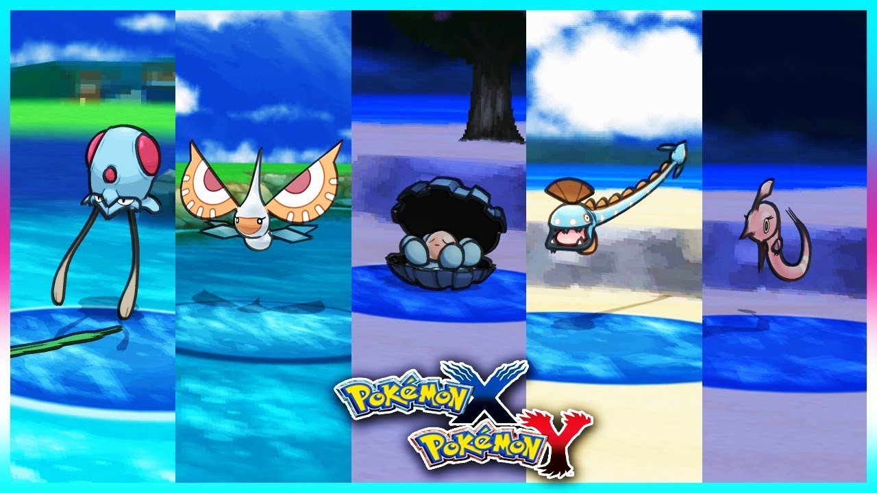 Pokemon X & Y - Tentacool,Masquerain,Clamperl,Huntail & Gorebyss Locations