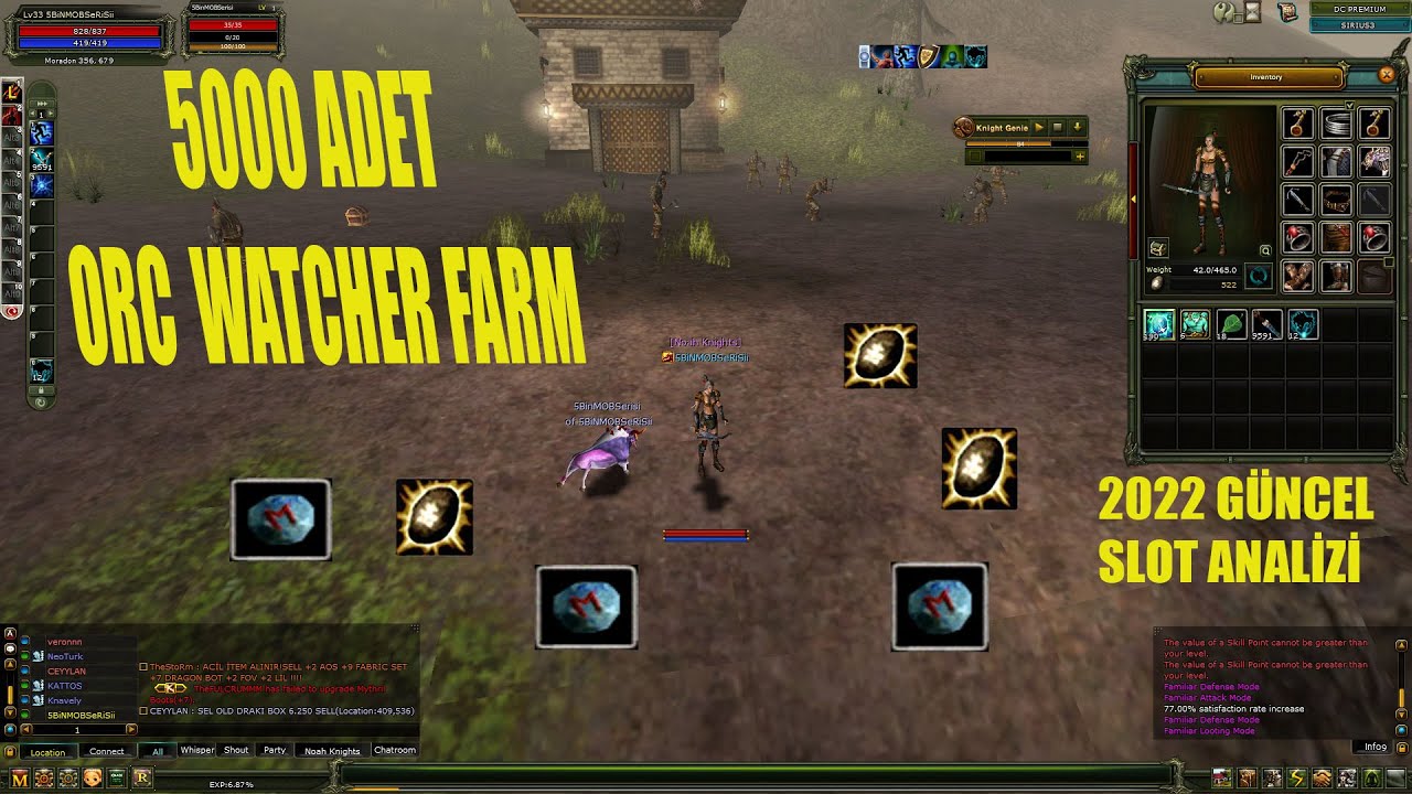 Knight Online Sirius 5000 ADET ORC WATCHER FARM(2022)-- BÖLÜM 9