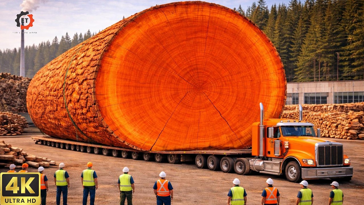 Inside the Massive Wood Factory | Giant Logs and Heavy Machinery Creating Stunning Luxury Tables