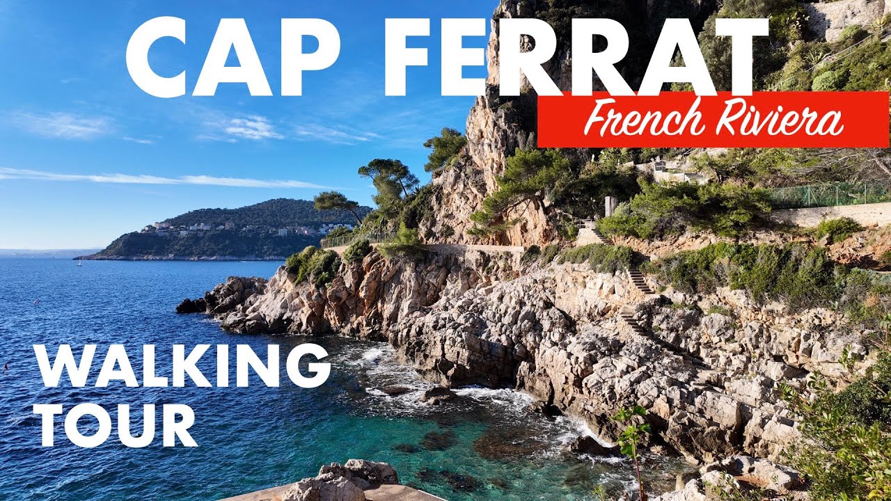 Nice, France. Absolute Best Coastal Walk: Cap Ferrat, French Riviera. Walking Tour (Part 1).