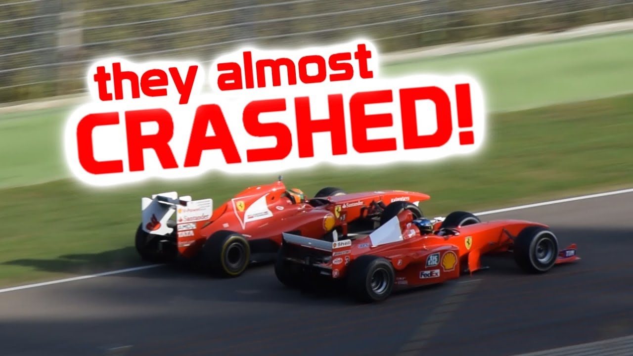 F1 Ferrari Corse Clienti - They almost crashed each other! F150 vs F399
