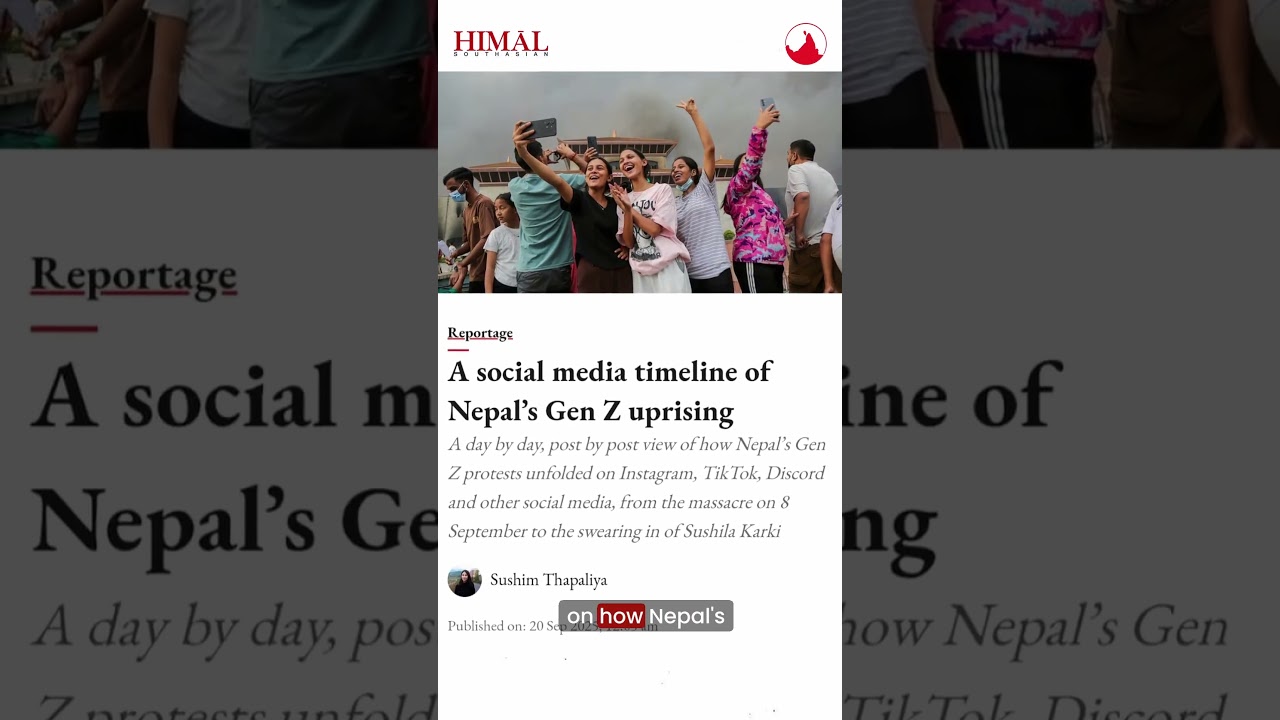 #Nepal Gen Z protest social media timeline