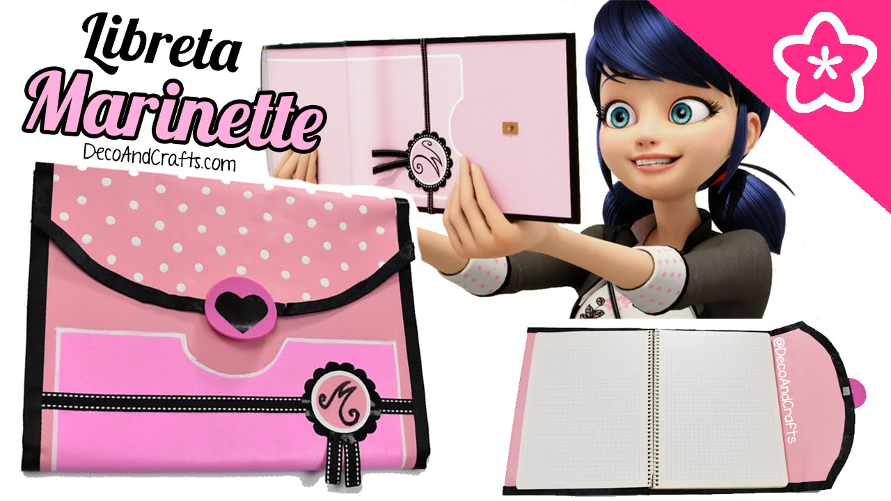 DIY Funda para cuaderno Libreta o Agenda de Marinette Miraculous Ladybug - DecoAndCrafts