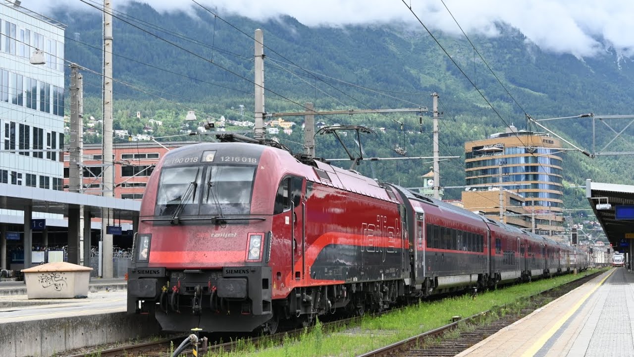 Eisenbahnverkehr in Insbruck Hbf mit vielen Tauren!