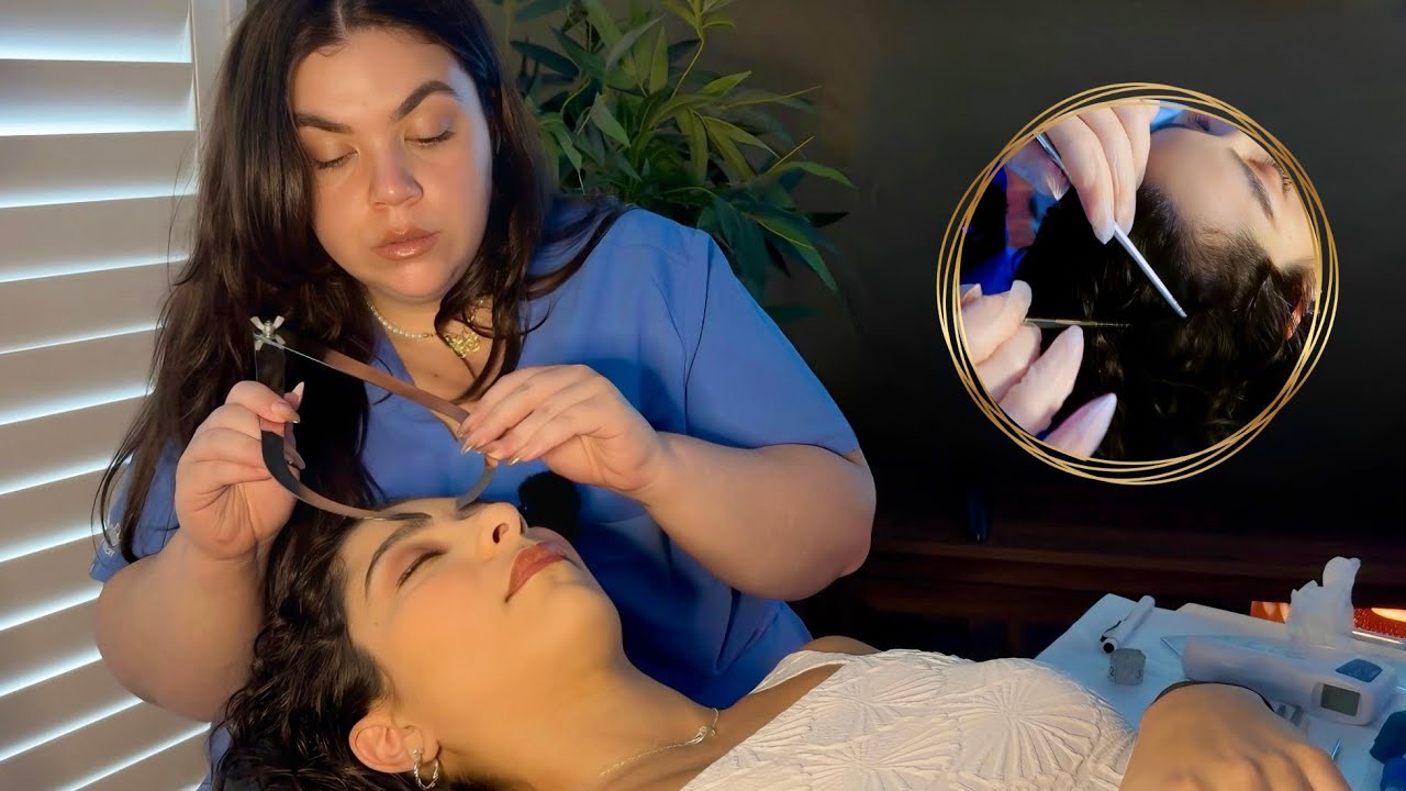 ASMR Doctor Scalp Inspection & Facial Symmetry Measuring | Temperature & Texture Exam w/ Palpation 